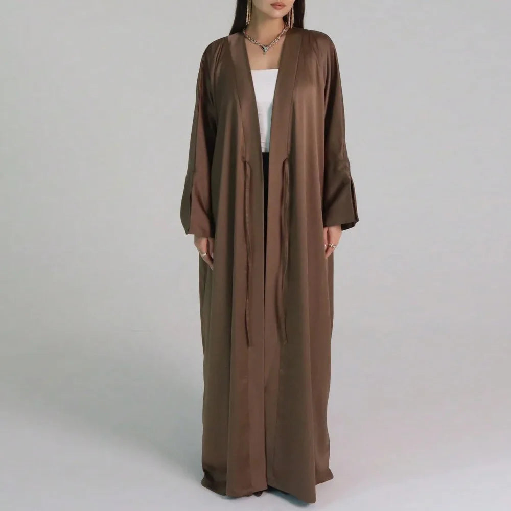 Full Sleeve Lace up Loose Abaya