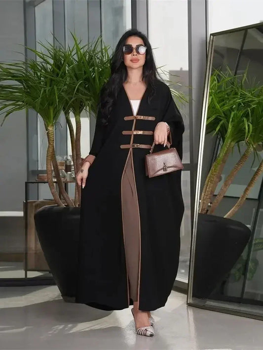Black Buckle Detail Abaya