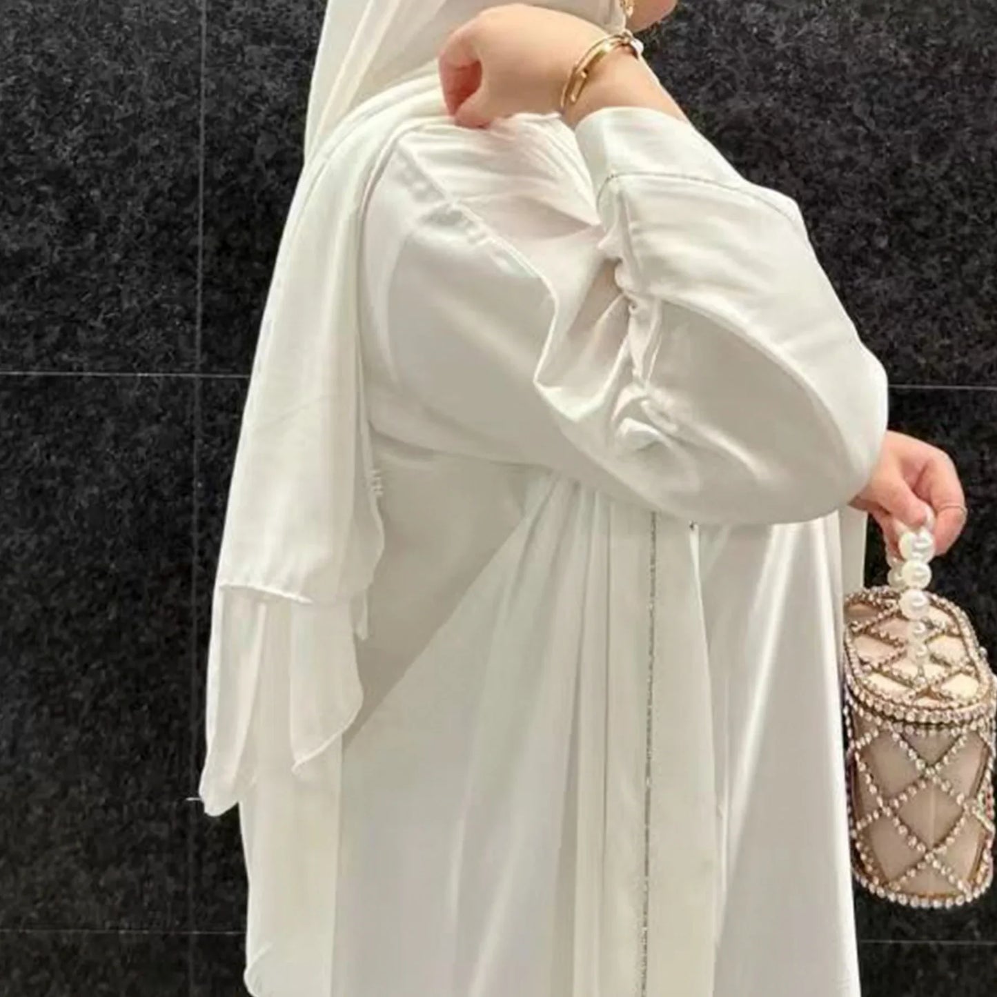 Dubai Satin Open Abaya