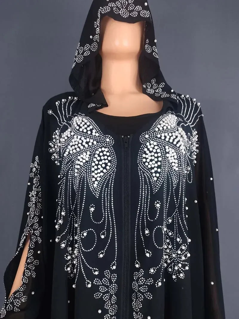 Bat Sleeve Abaya – Diamond Kaftan Dress, Dubai Morocco Style