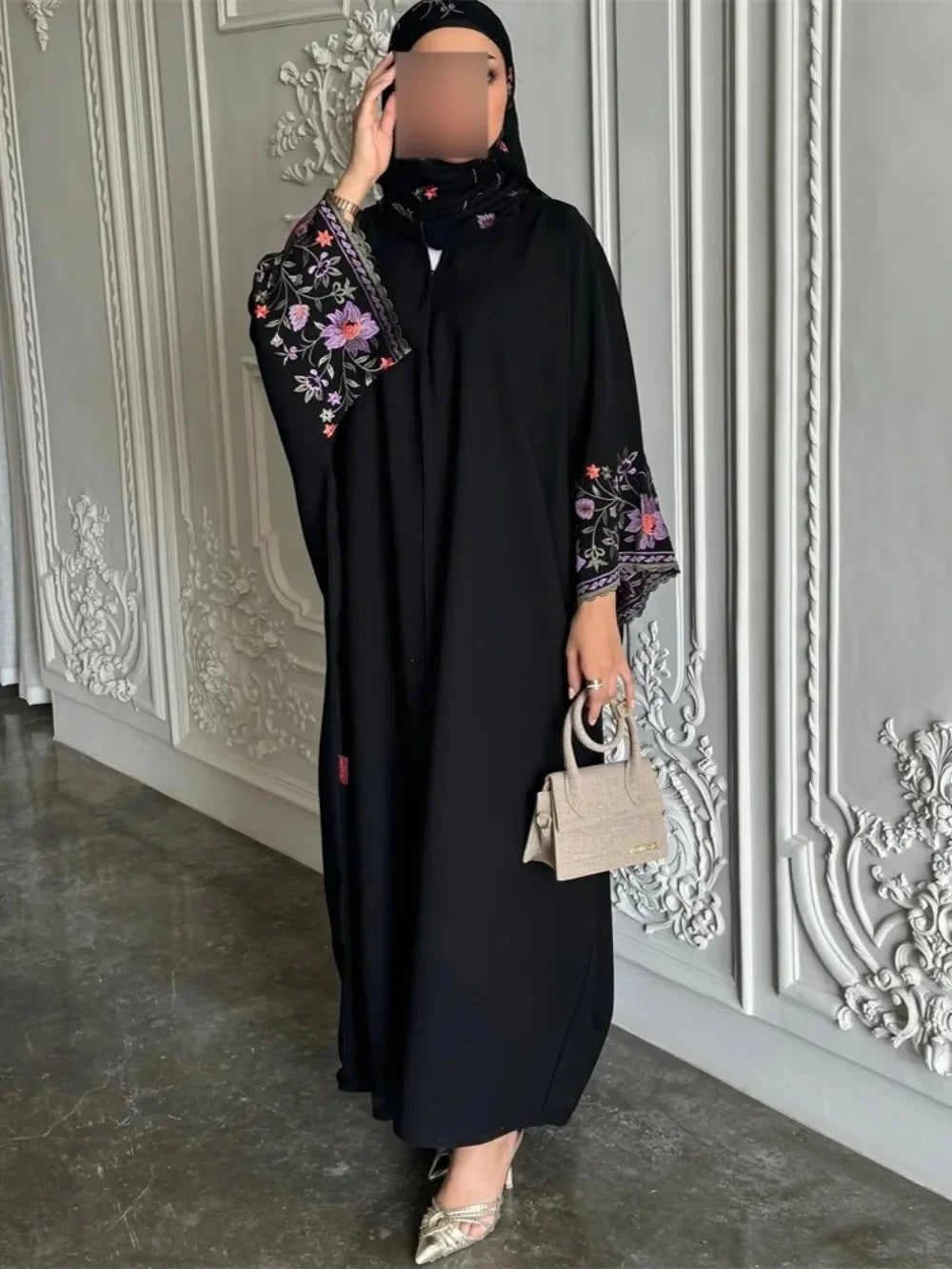 Embroidery Muslim Without Scarf Outwear Abaya