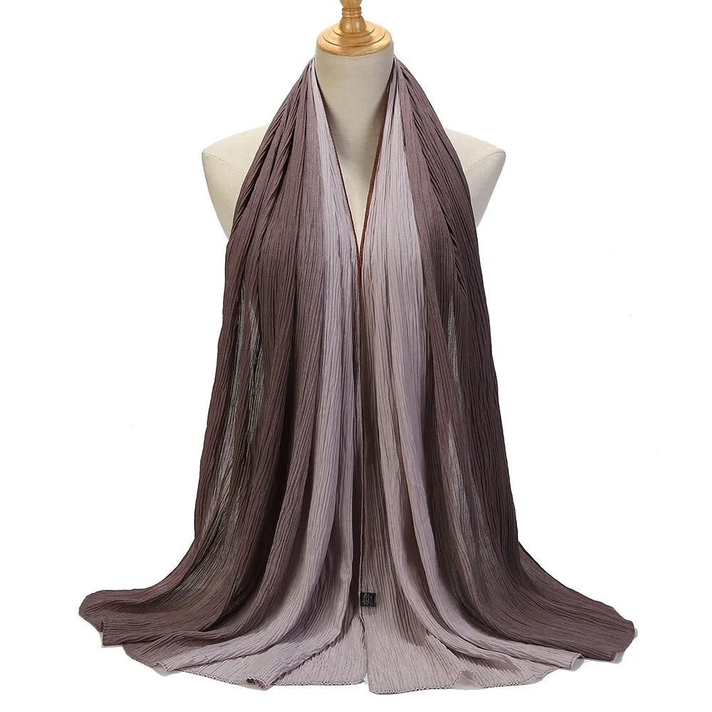 Trendy summer Strechy Crinkle Scarf