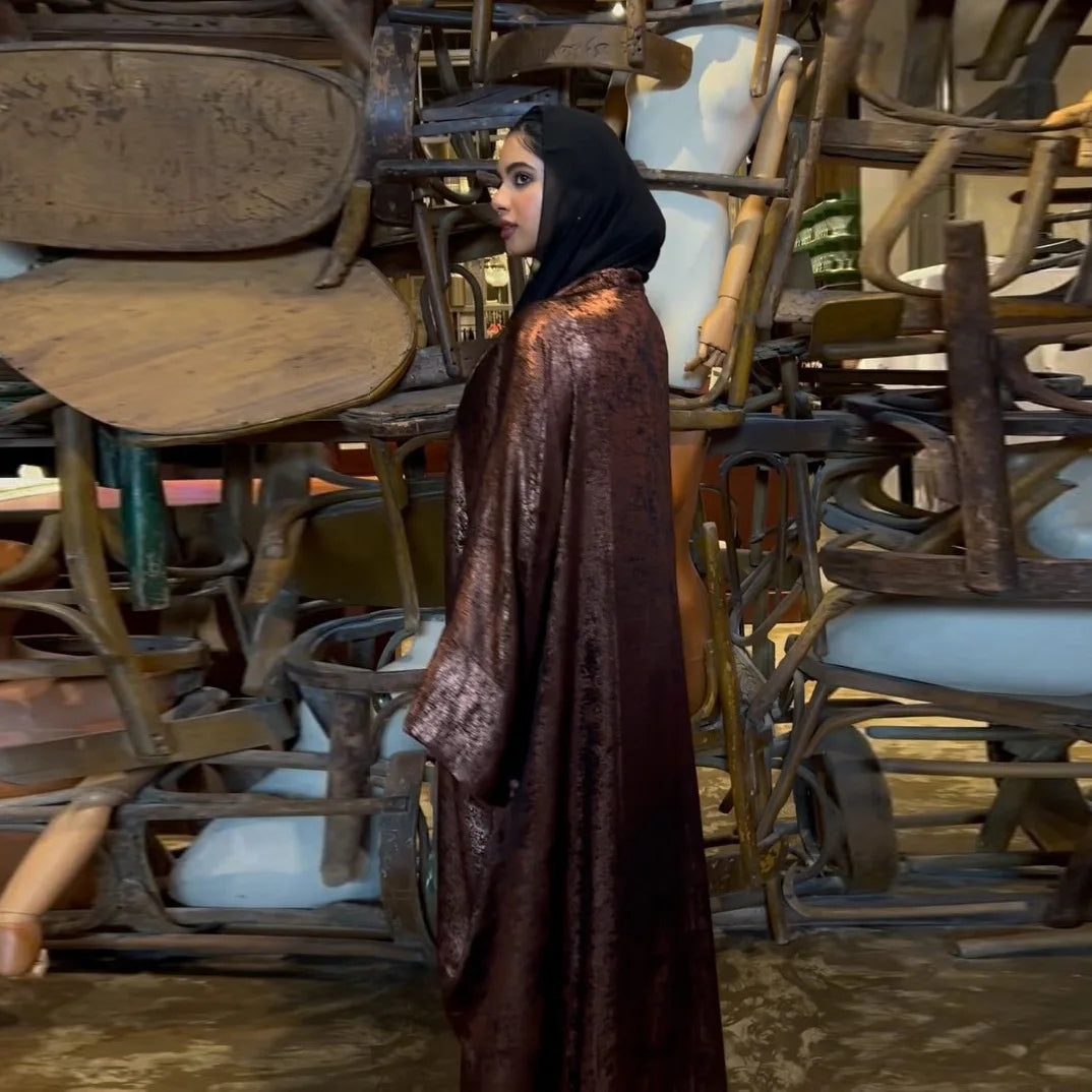 Elegant Dubai Modest open abaya