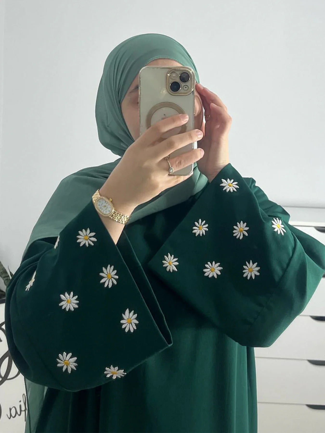 Dubai Floral Embroidery Abaya