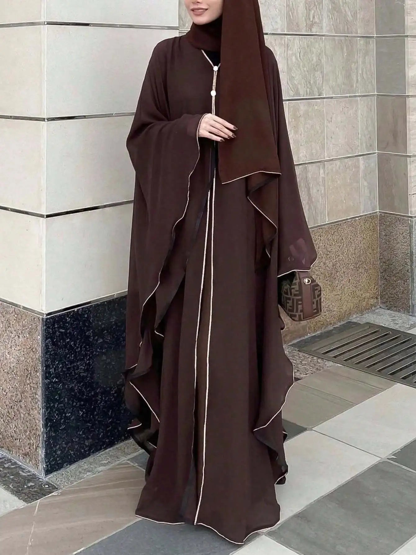 Full Sleeve Loose Abaya – Solid Casual Kaftan Maxi Dress