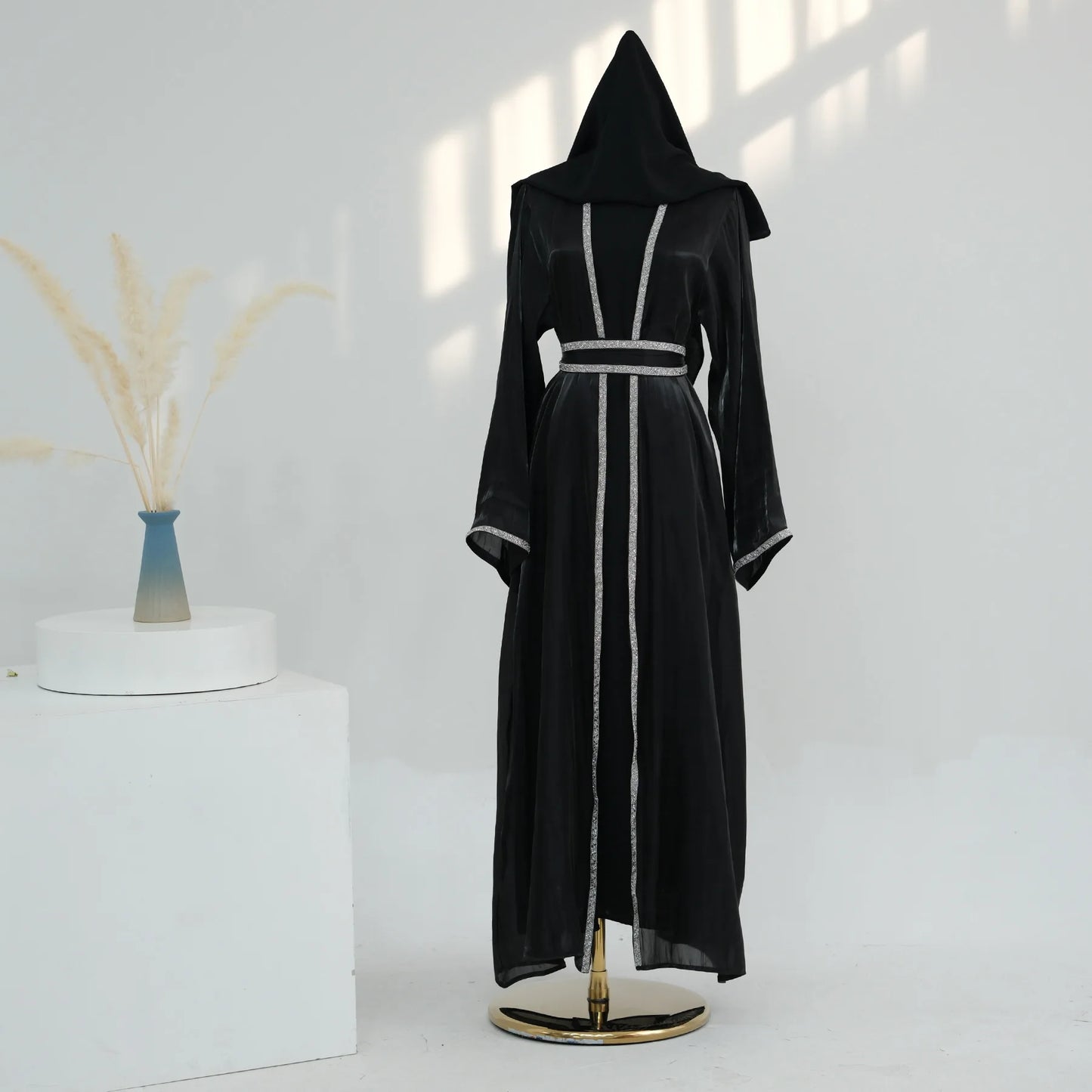 Dimond 3 Pieces sets Open Abaya