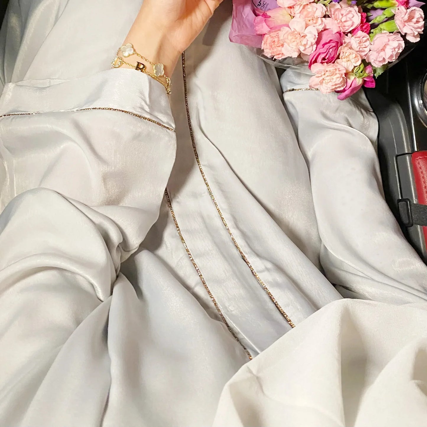 Dubai Satin Open Abaya
