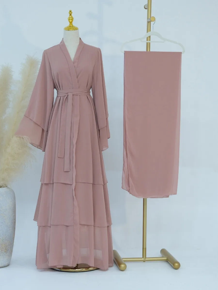 Morocco Abaya Chiffon 3 Layers Dresses