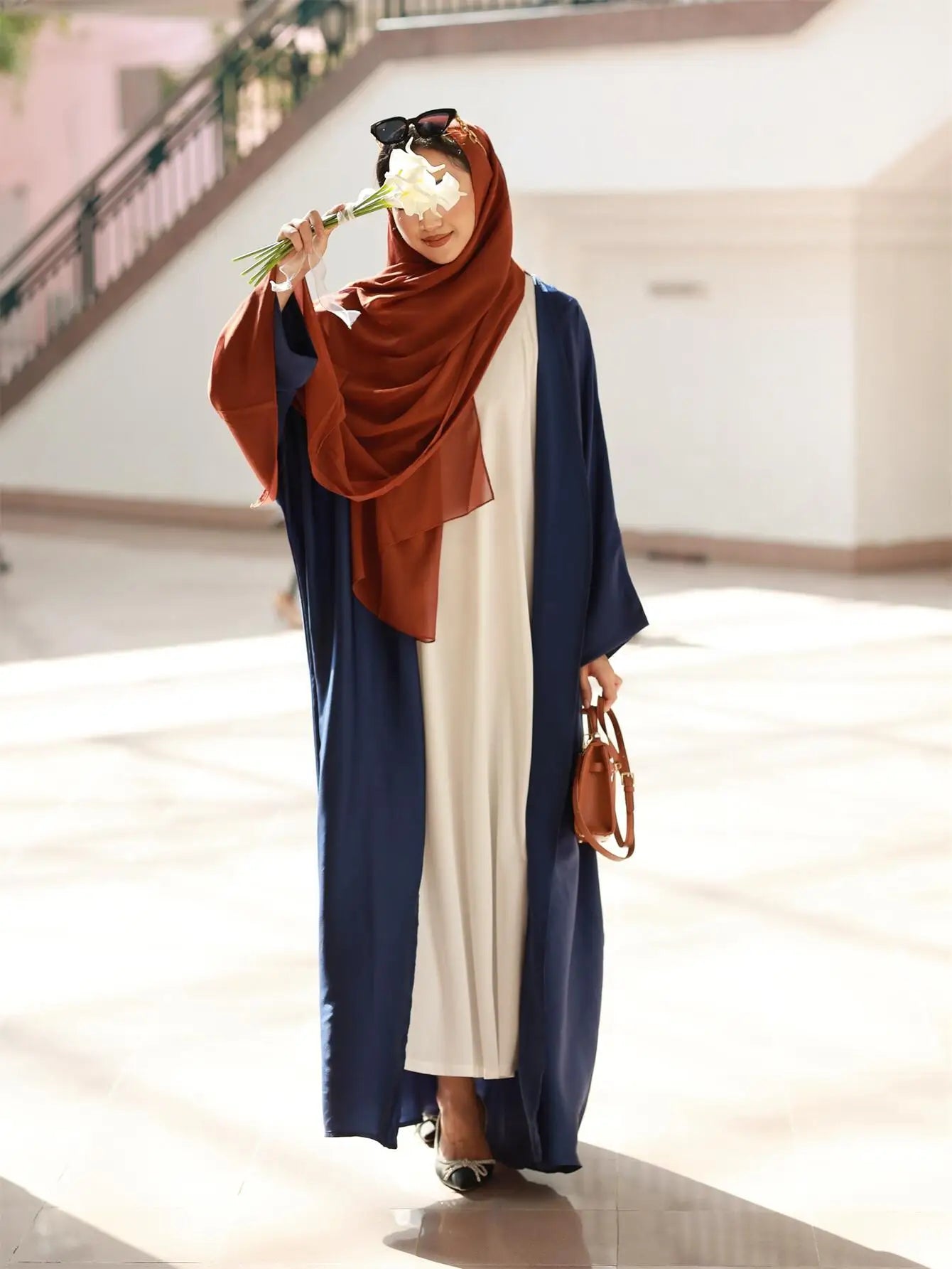 Open Abaya full Sleeve Slit