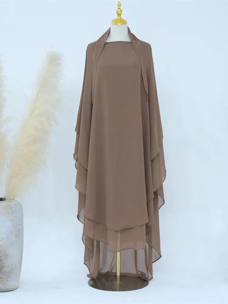 Dubai Chiffon Abaya Set