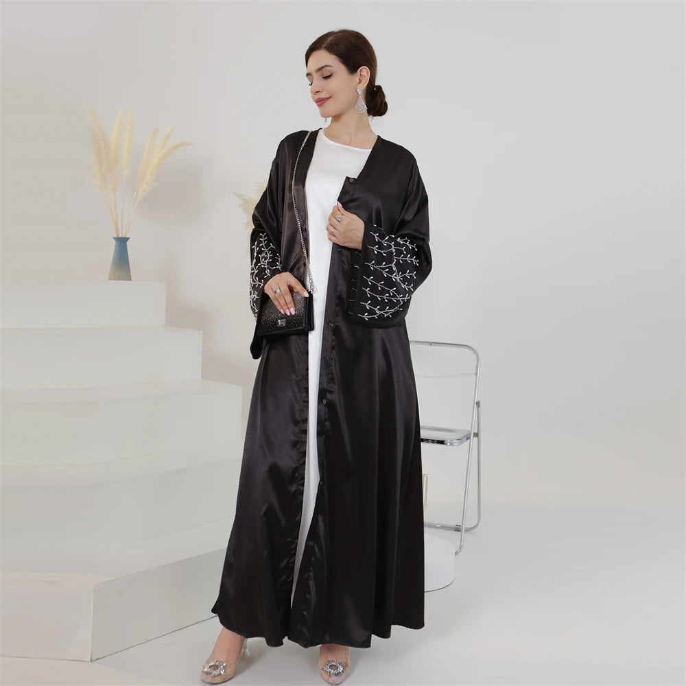 Beaded open Abaya