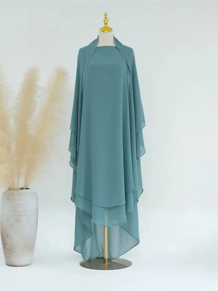 Dubai Chiffon Abaya Set
