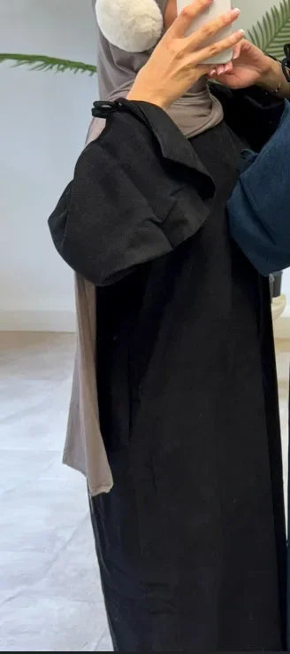Bowknot Abaya Dress – Modest Robe with Pockets