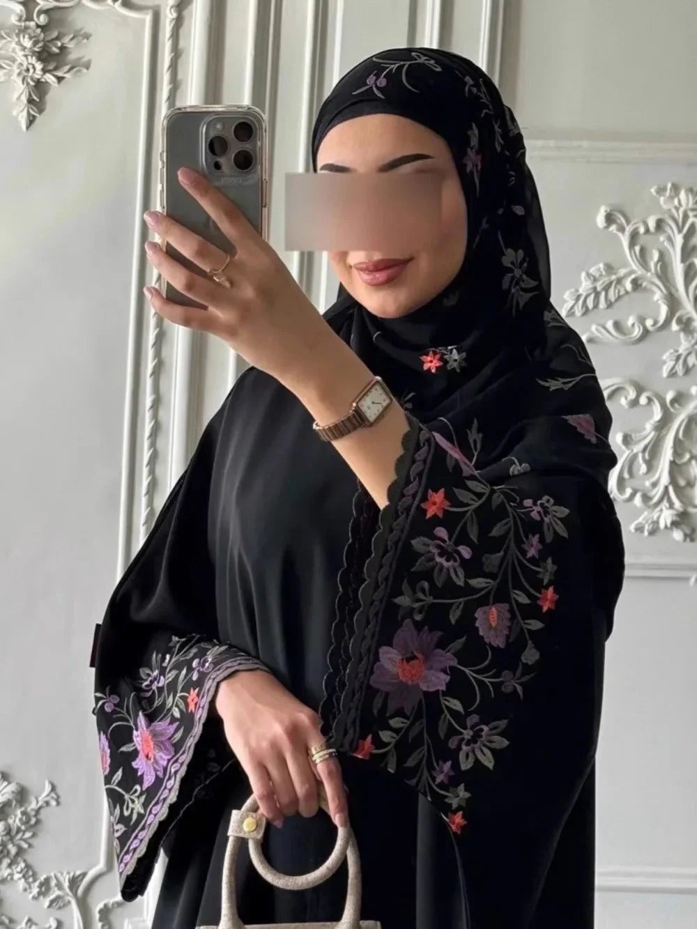 Embroidery Muslim Without Scarf Outwear Abaya