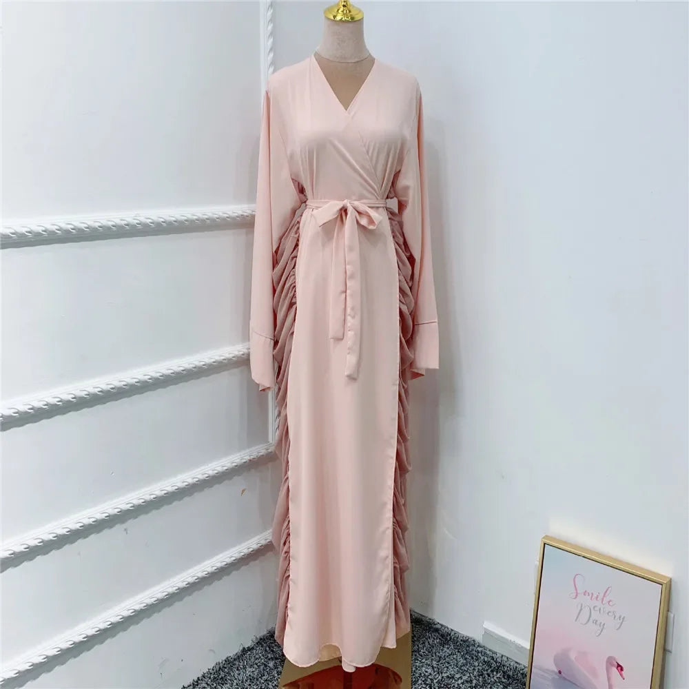 Open Kimono Chiffon Dress
