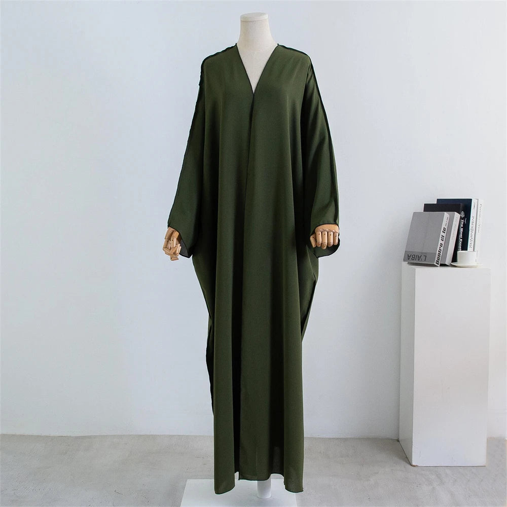 Satin Kimono Open Abayas for Women 2025 Ramadan Muslim Dress Turkey Kaftan Kebaya Caftan Marocain Abaya Dubai Luxury Jalabiya
