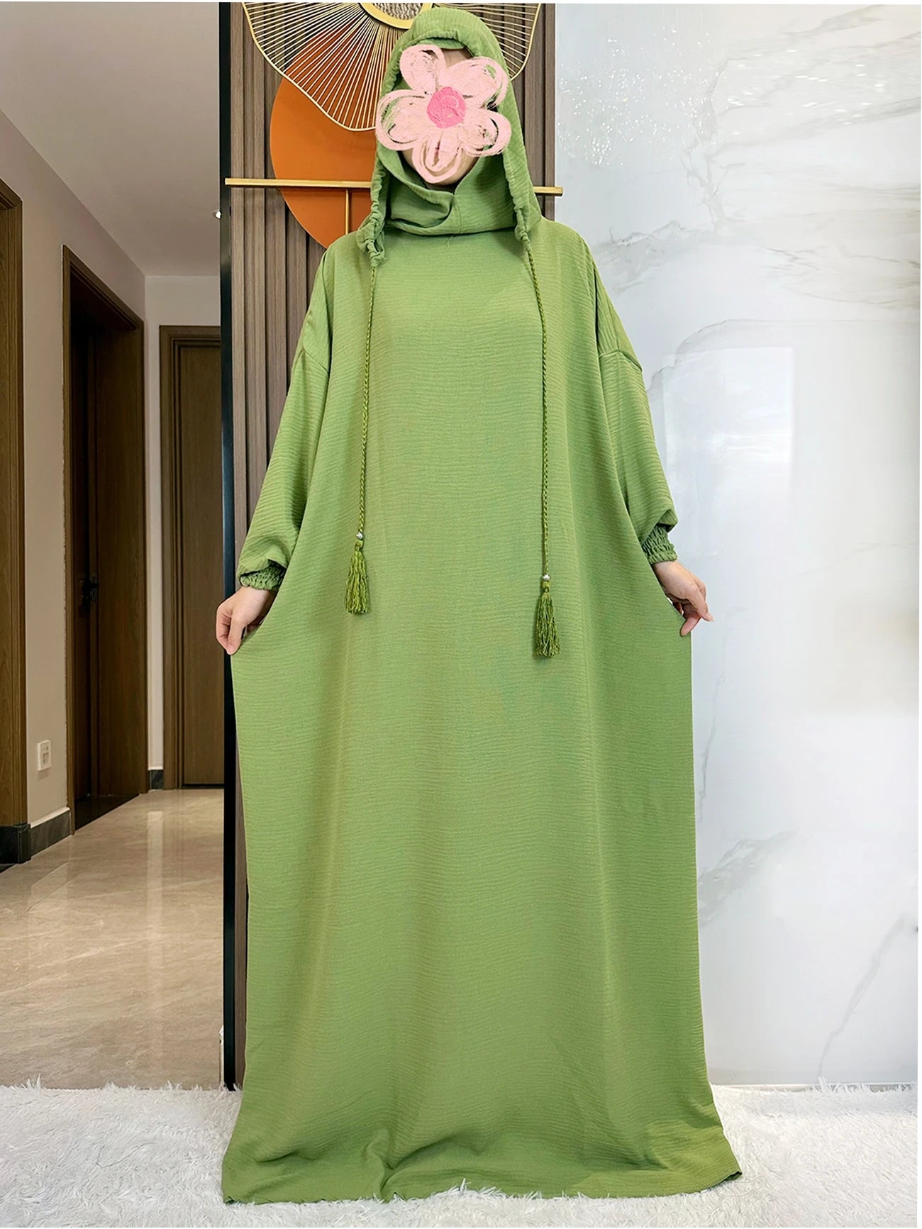 Hooded Long Maxi Dress
