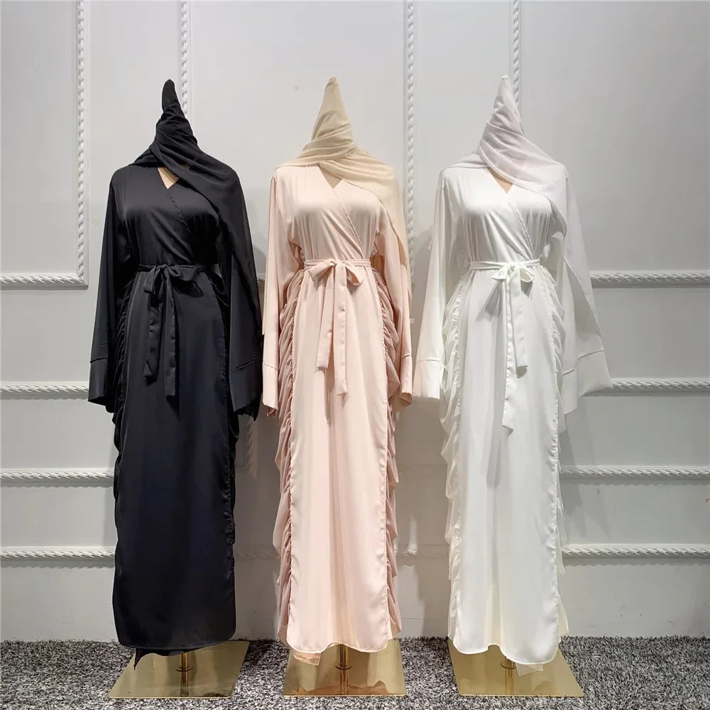 Open Kimono Chiffon Dress