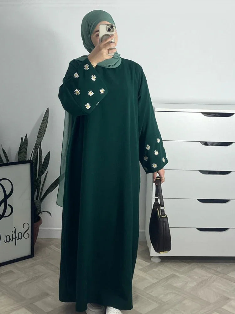 Dubai Floral Embroidery Abaya