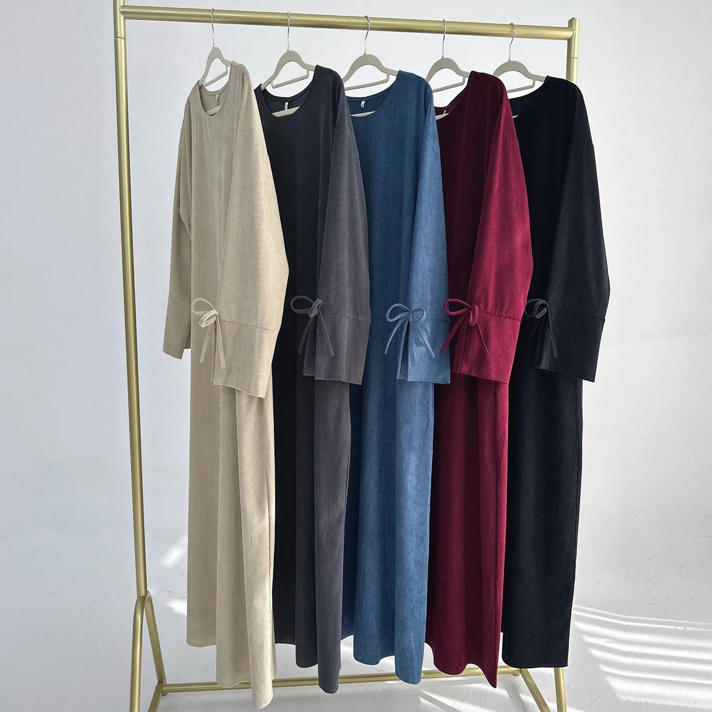 Bowknot Abaya Dress – Modest Robe with Pockets