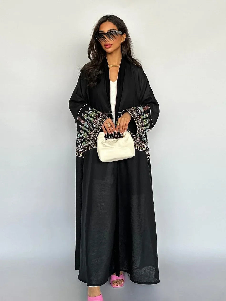 Embroidered Abaya Kaftan – Dubai Morocco Style