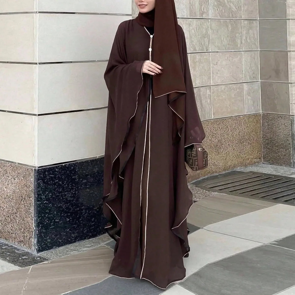 Full Sleeve Loose Abaya – Solid Casual Kaftan Maxi Dress
