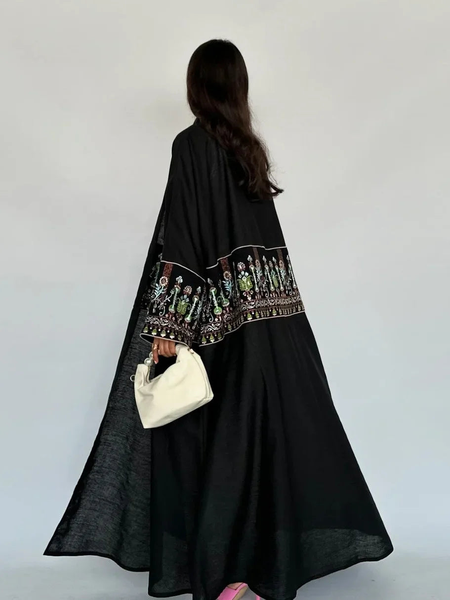 Embroidered Abaya Kaftan – Dubai Morocco Style