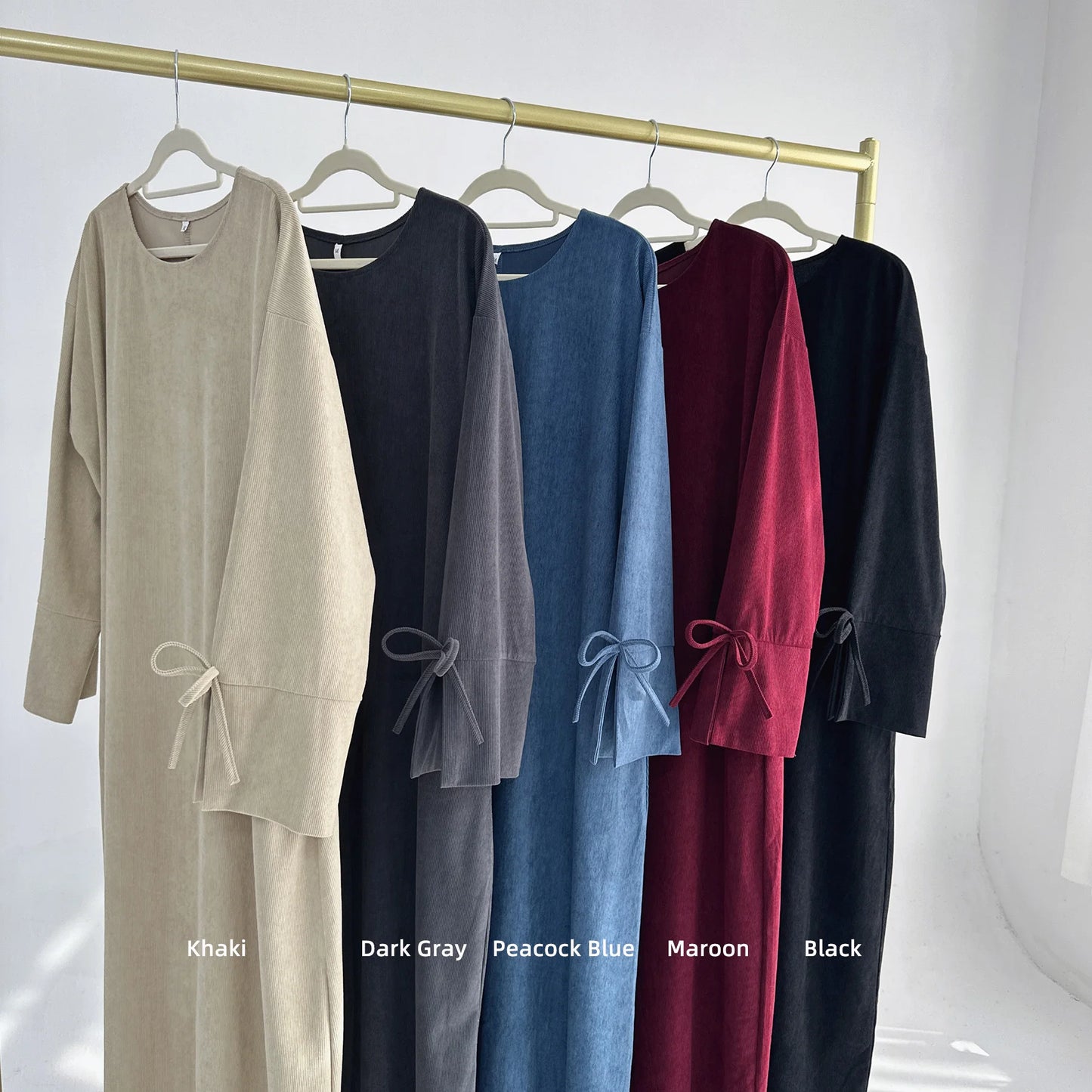 Bowknot Abaya Dress – Modest Robe with Pockets