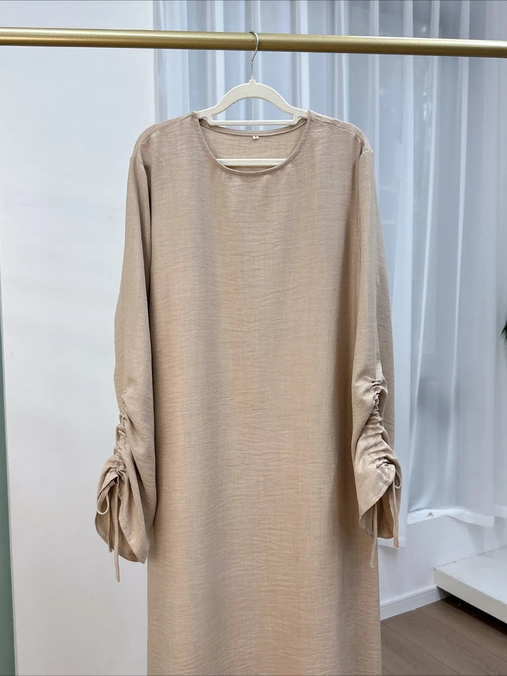 Eid Modest Dress for Women Abaya Lace-up Sleeve Morocco Party Dresses Ramadan Vestidos Largos Kaftan Islam Dubai Arab Long Robe
