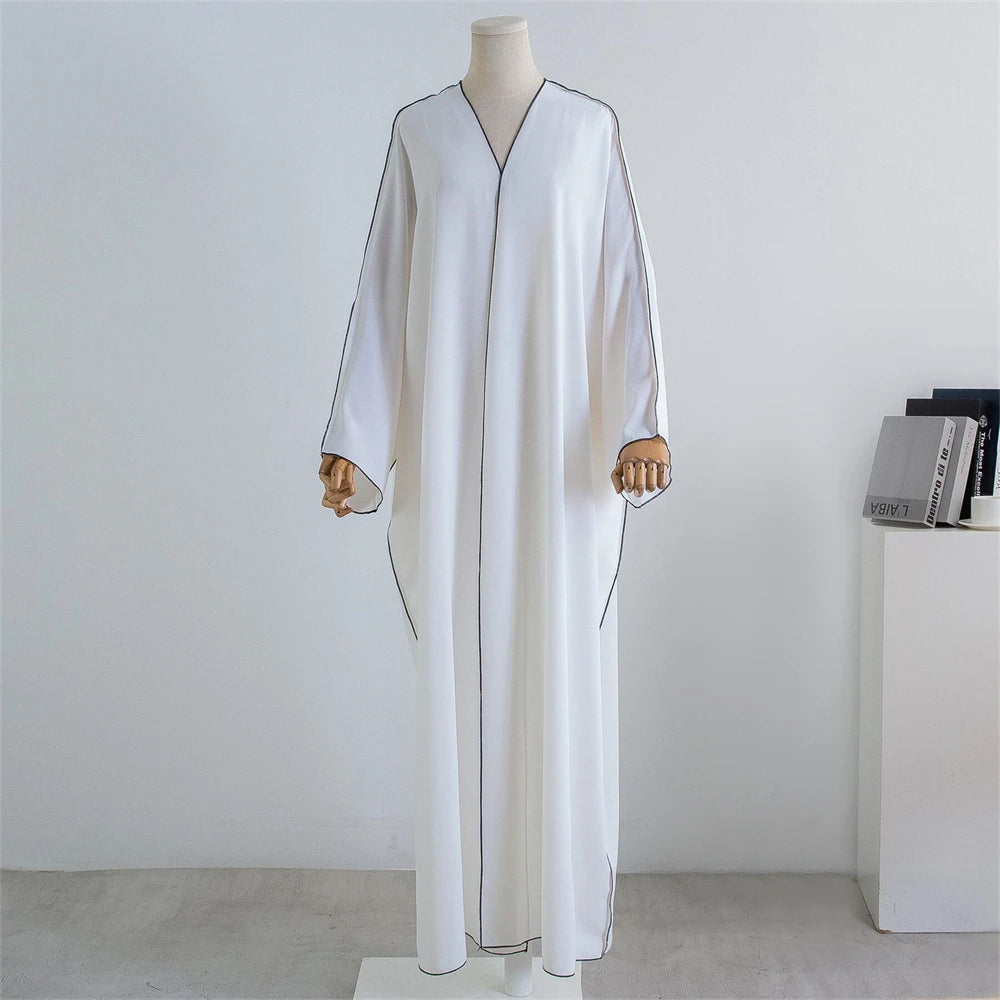 Satin Kimono Open Abayas for Women 2025 Ramadan Muslim Dress Turkey Kaftan Kebaya Caftan Marocain Abaya Dubai Luxury Jalabiya