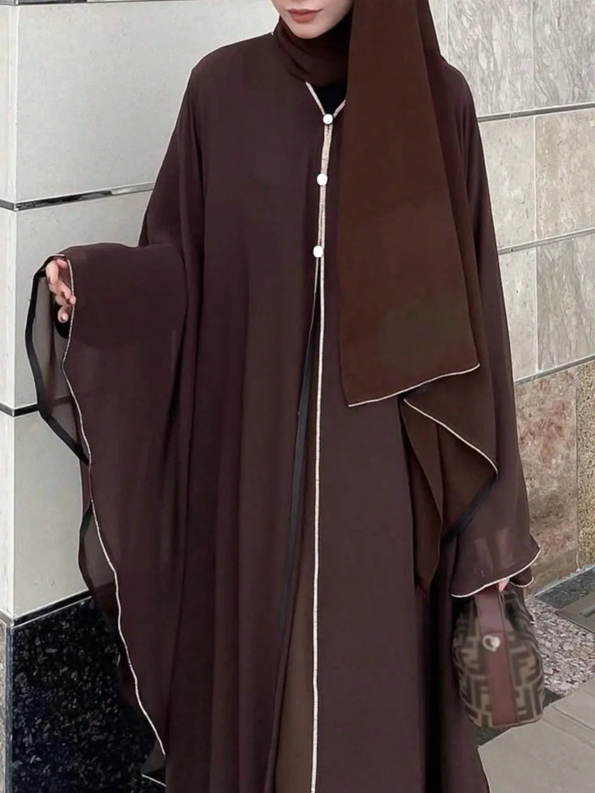 Full Sleeve Loose Abaya – Solid Casual Kaftan Maxi Dress