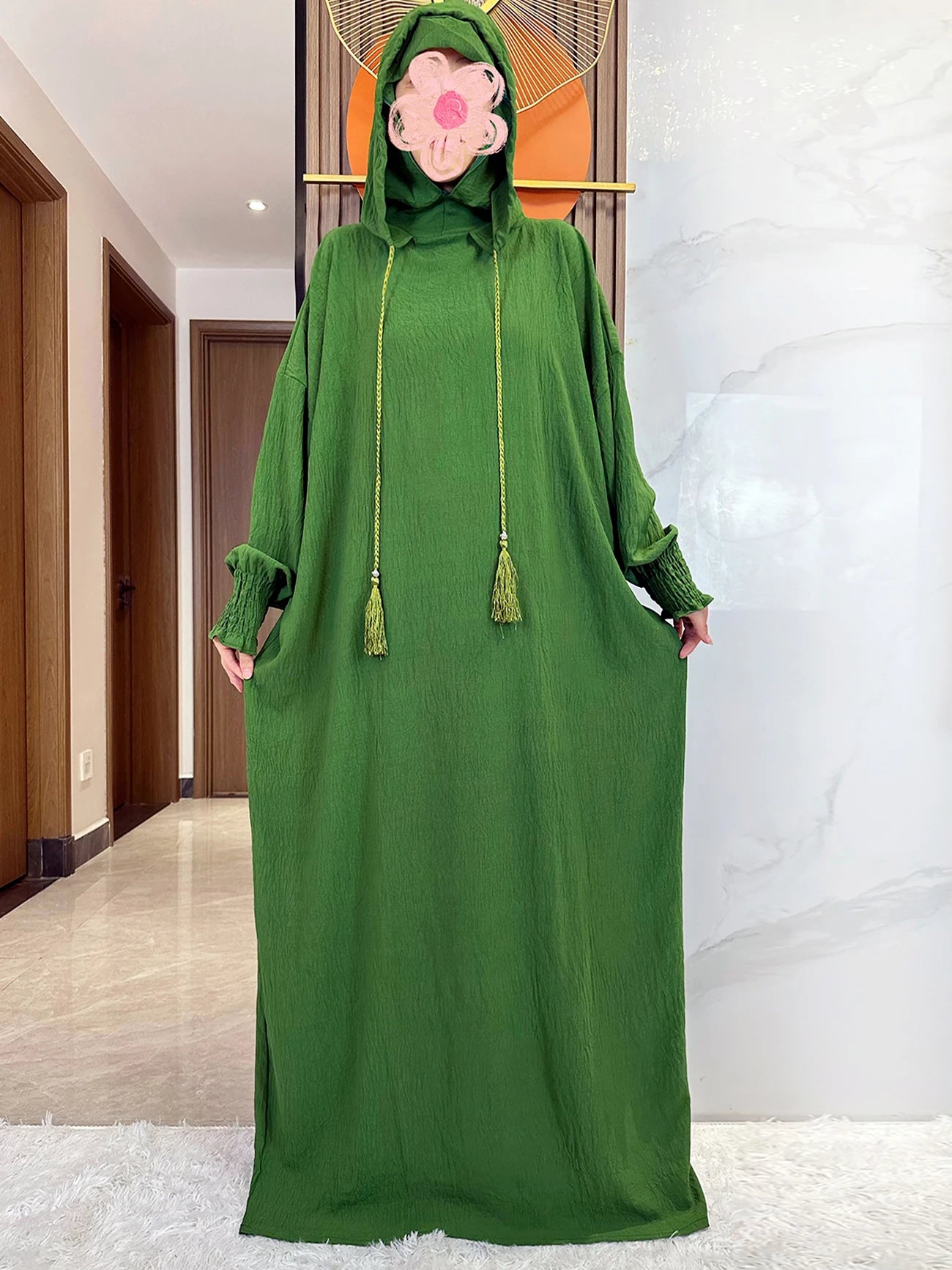 Hooded Long Maxi Dress