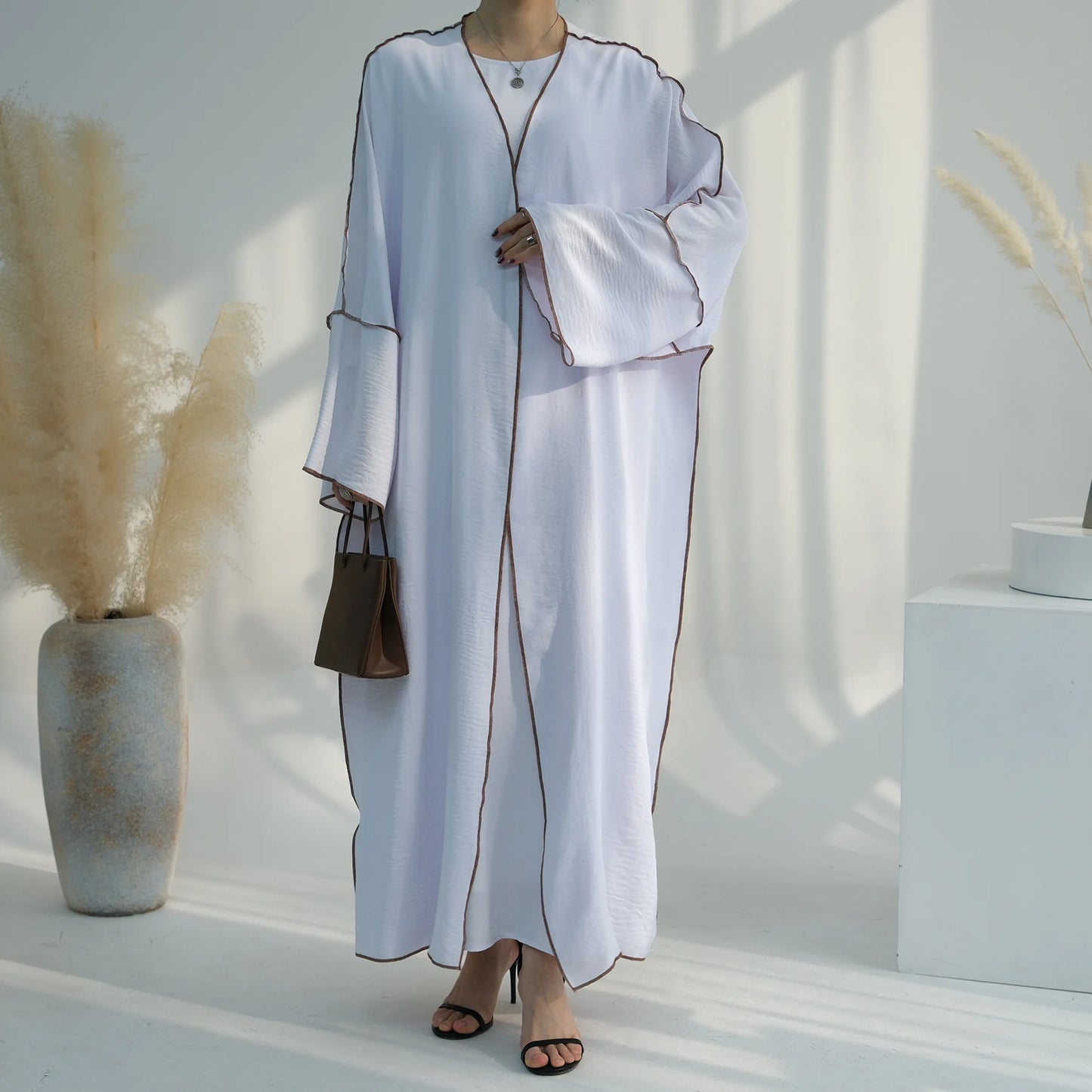 Dimond 3 Pieces sets Open Abaya