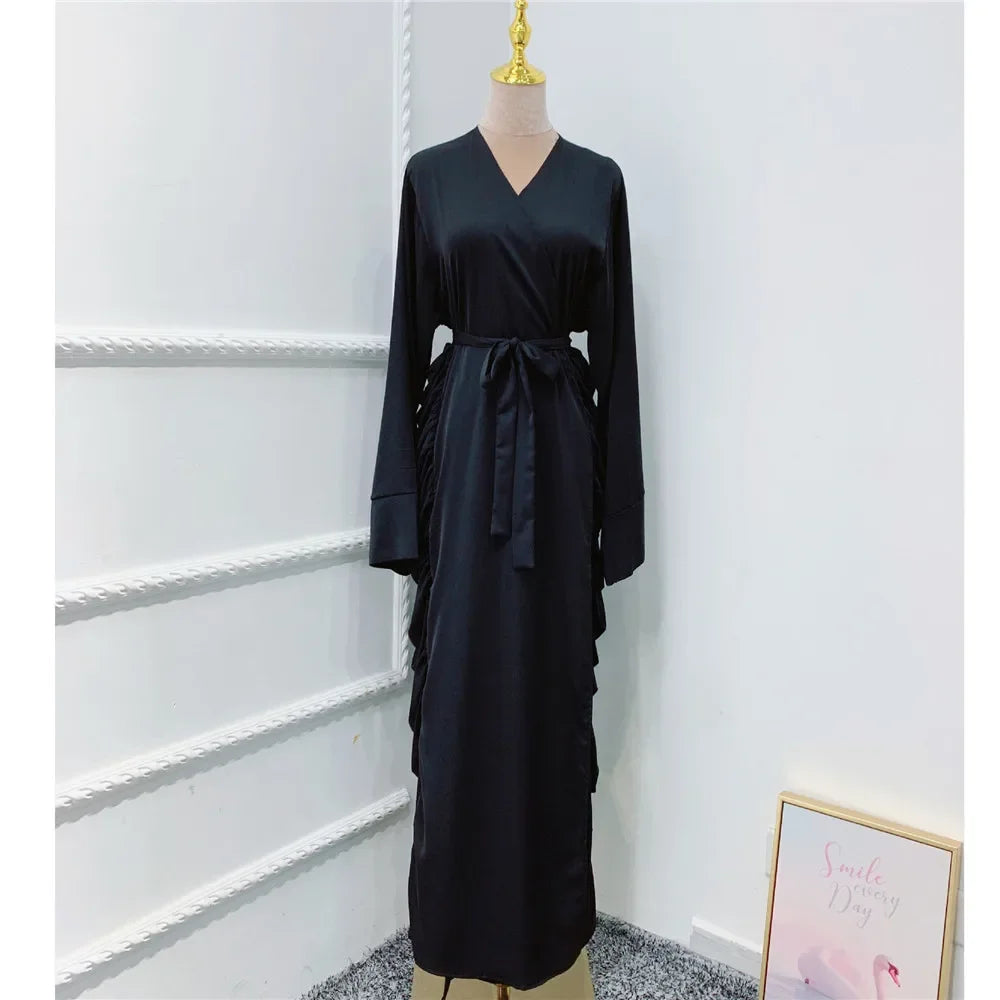 Open Kimono Chiffon Dress