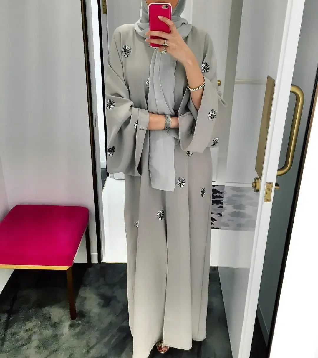 Simple Elegant Dubai open Abaya