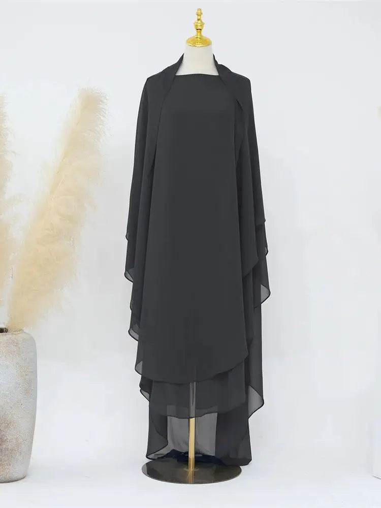 Dubai Chiffon Abaya Set