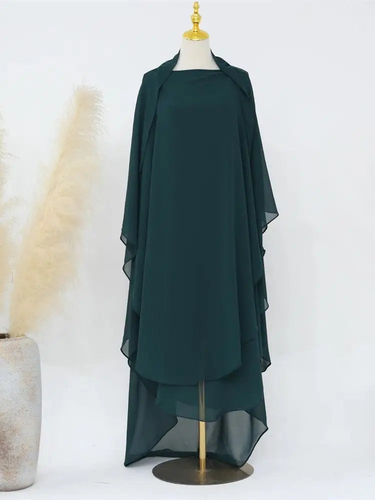 Dubai Chiffon Abaya Set