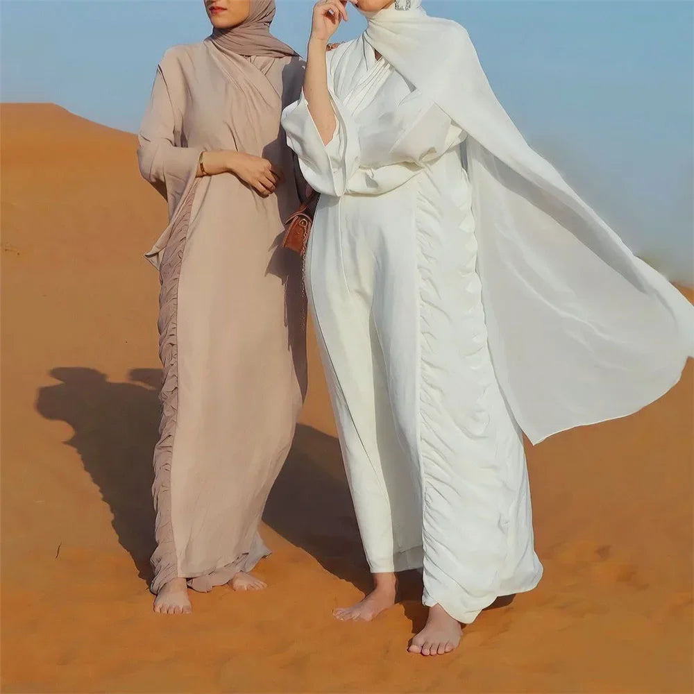 Open Kimono Chiffon Dress