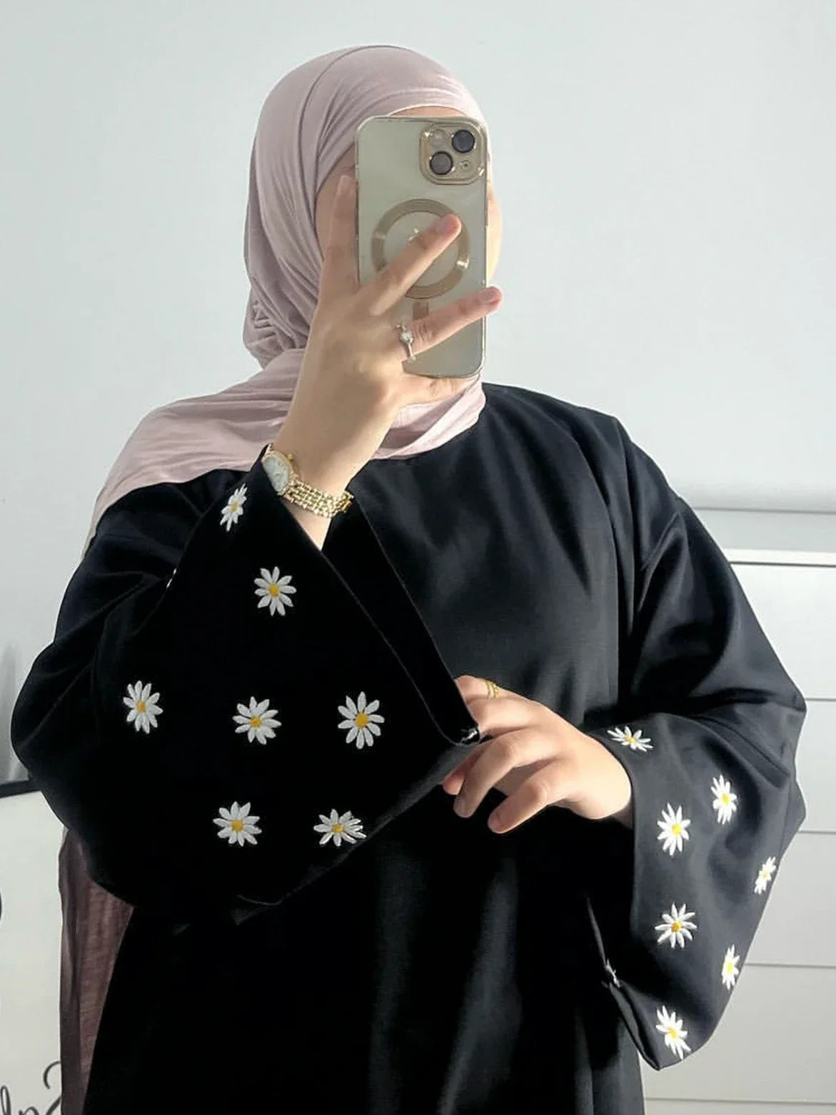 Dubai Floral Embroidery Abaya