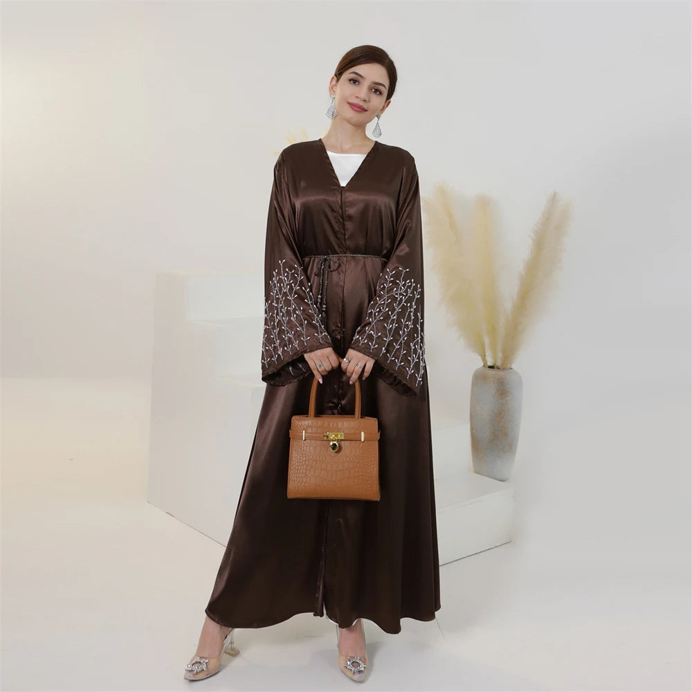 Beaded open Abaya