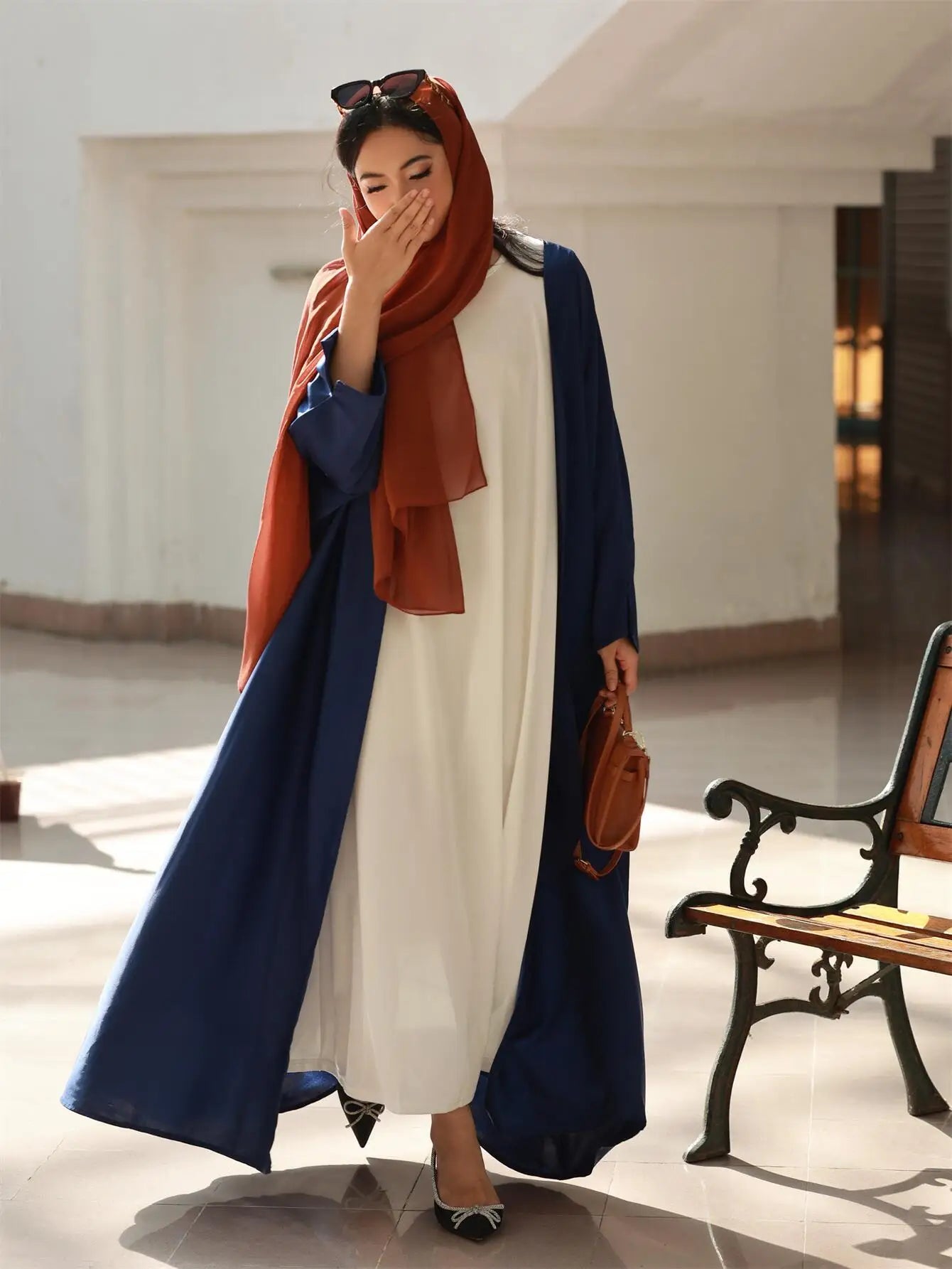 Open Abaya full Sleeve Slit