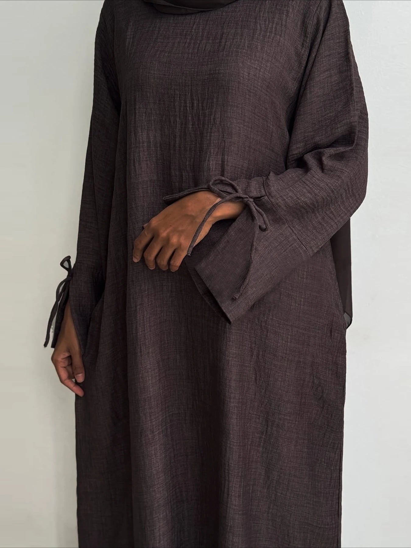 Dubai Abaya Robe – Kaftan Style with Bow