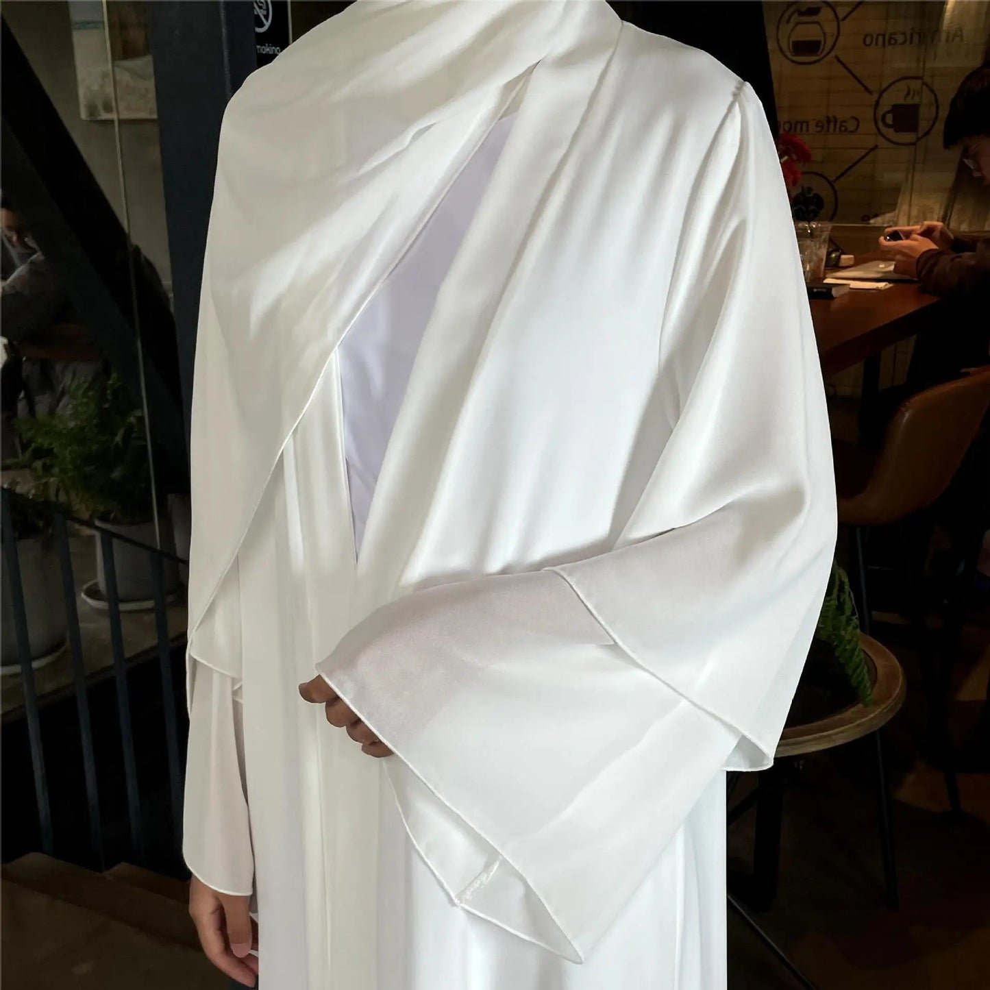 Chiffon Open Abaya with scarf