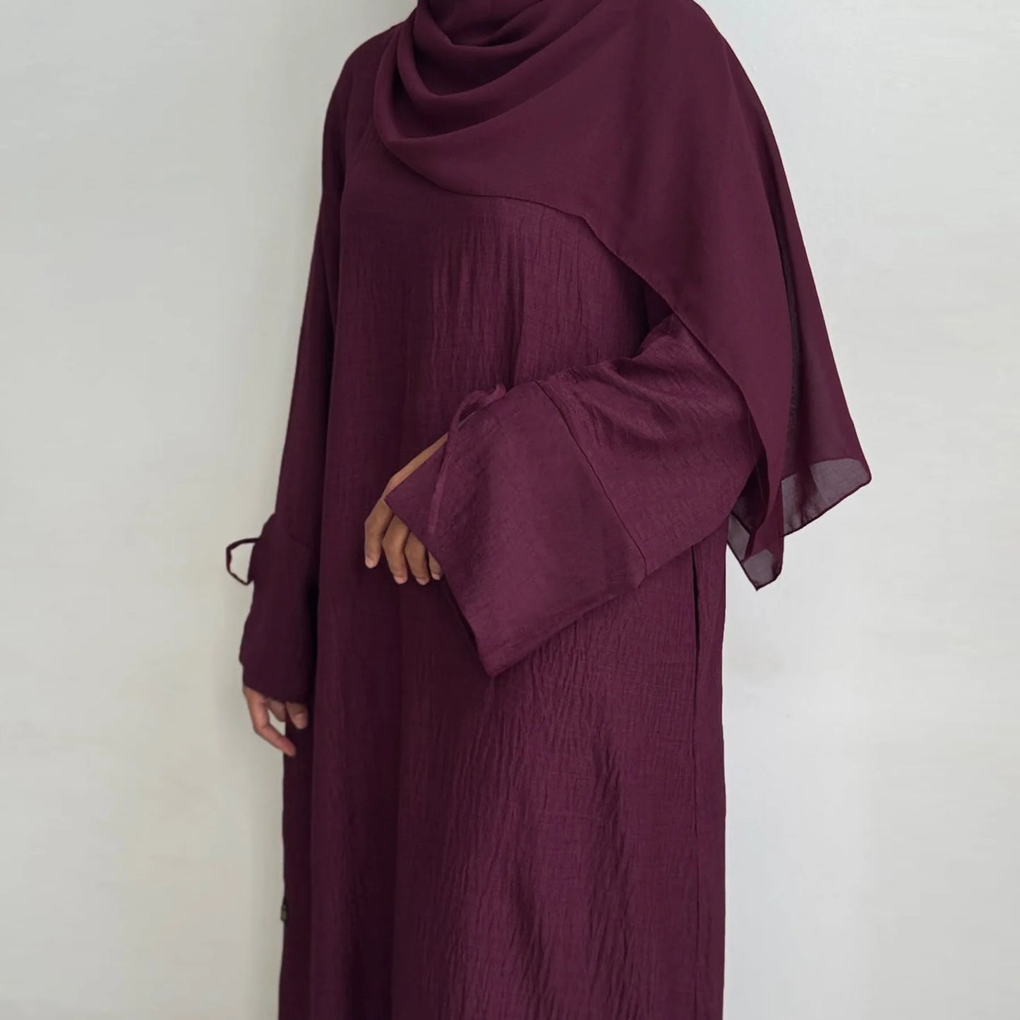 Loose Closed Abaya Dress for Women, Pullover Muslim Dress, Slit Cuffs, Casual Hijabi Outwear, Dubai Islamic Clothing, Ramadan