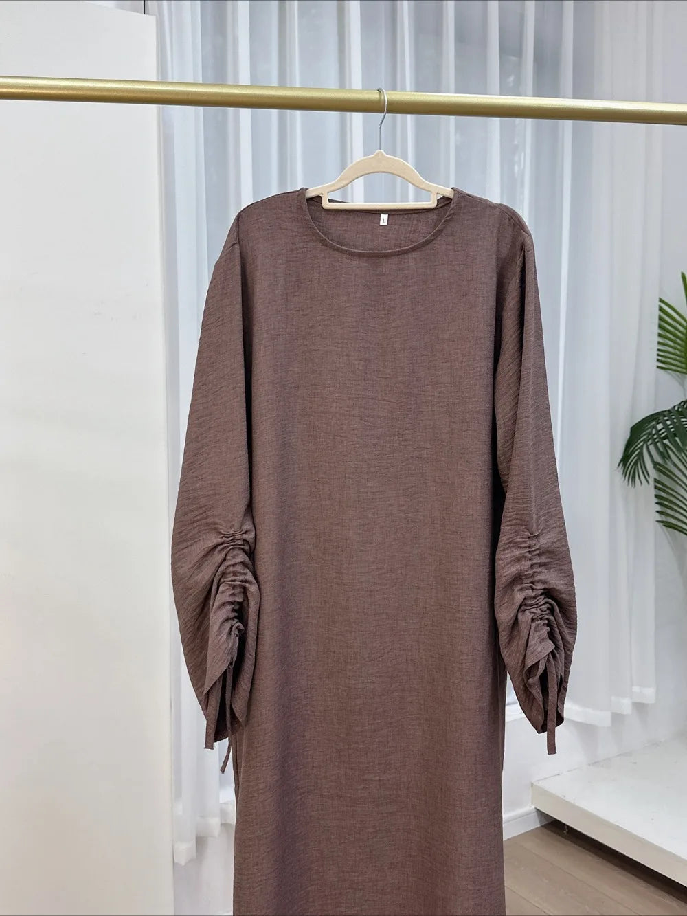Eid Modest Dress for Women Abaya Lace-up Sleeve Morocco Party Dresses Ramadan Vestidos Largos Kaftan Islam Dubai Arab Long Robe