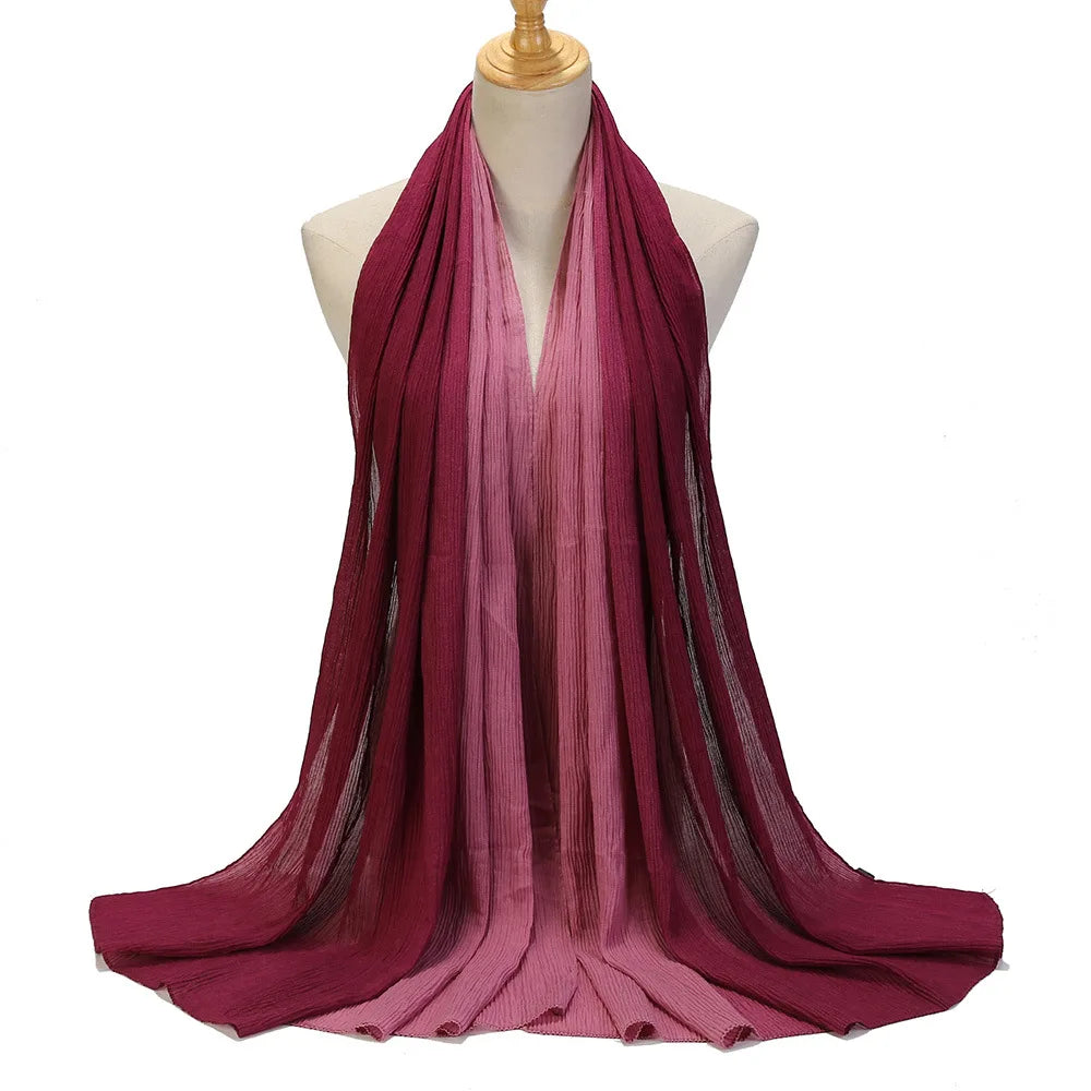 Trendy summer Strechy Crinkle Scarf