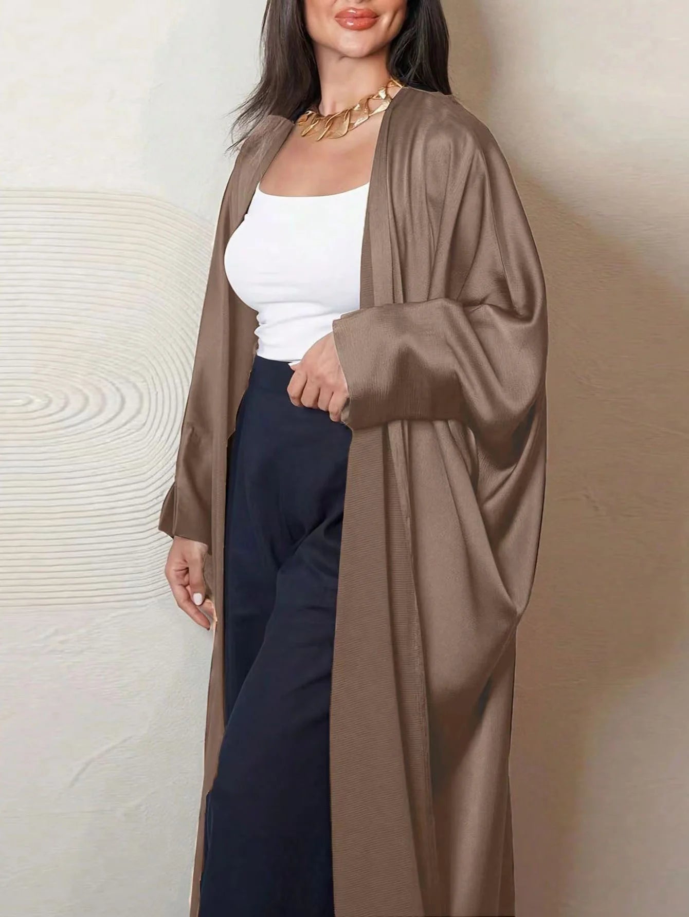 Open Abaya full Sleeve Slit