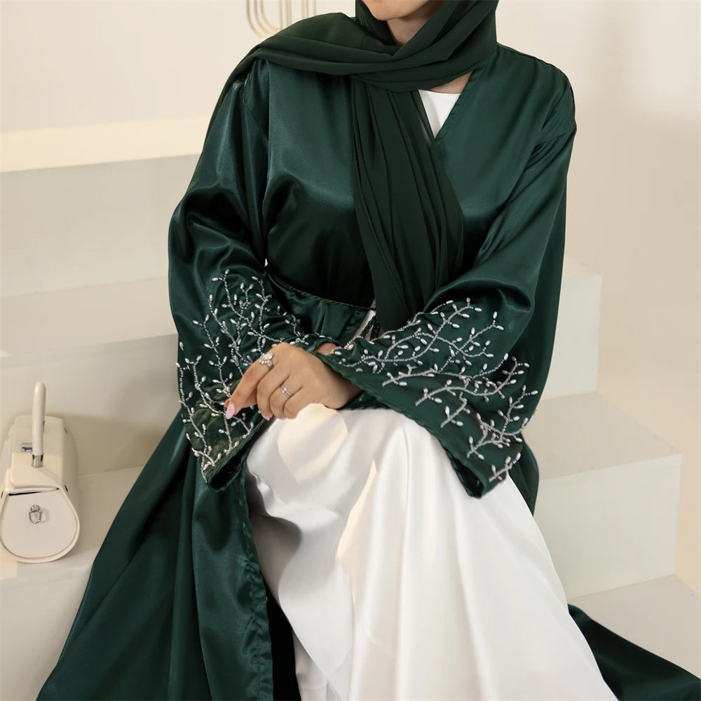Beaded open Abaya
