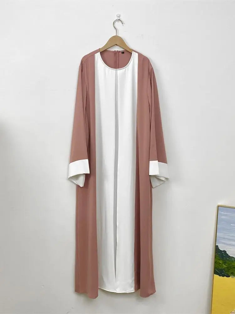 Ramadan Eid Muslim Abaya Dubai Luxury Splicing Fake Two Pieces Abayas For Women Kaftan Modest Dress Islam Caftan Marocain Femme