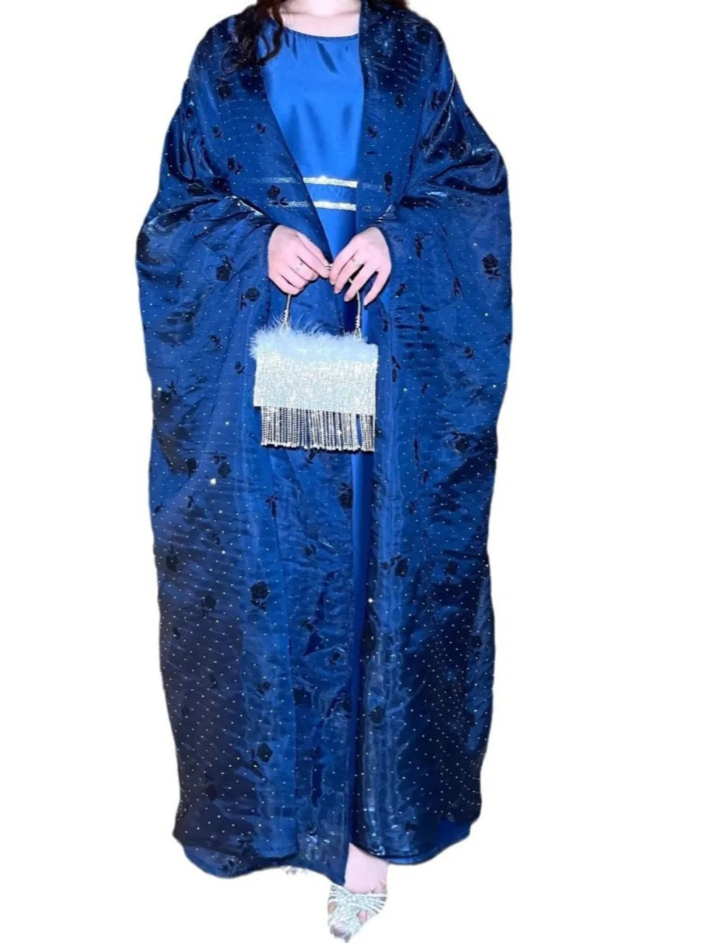 Women Party Dresses Flower Open Abayas 2025